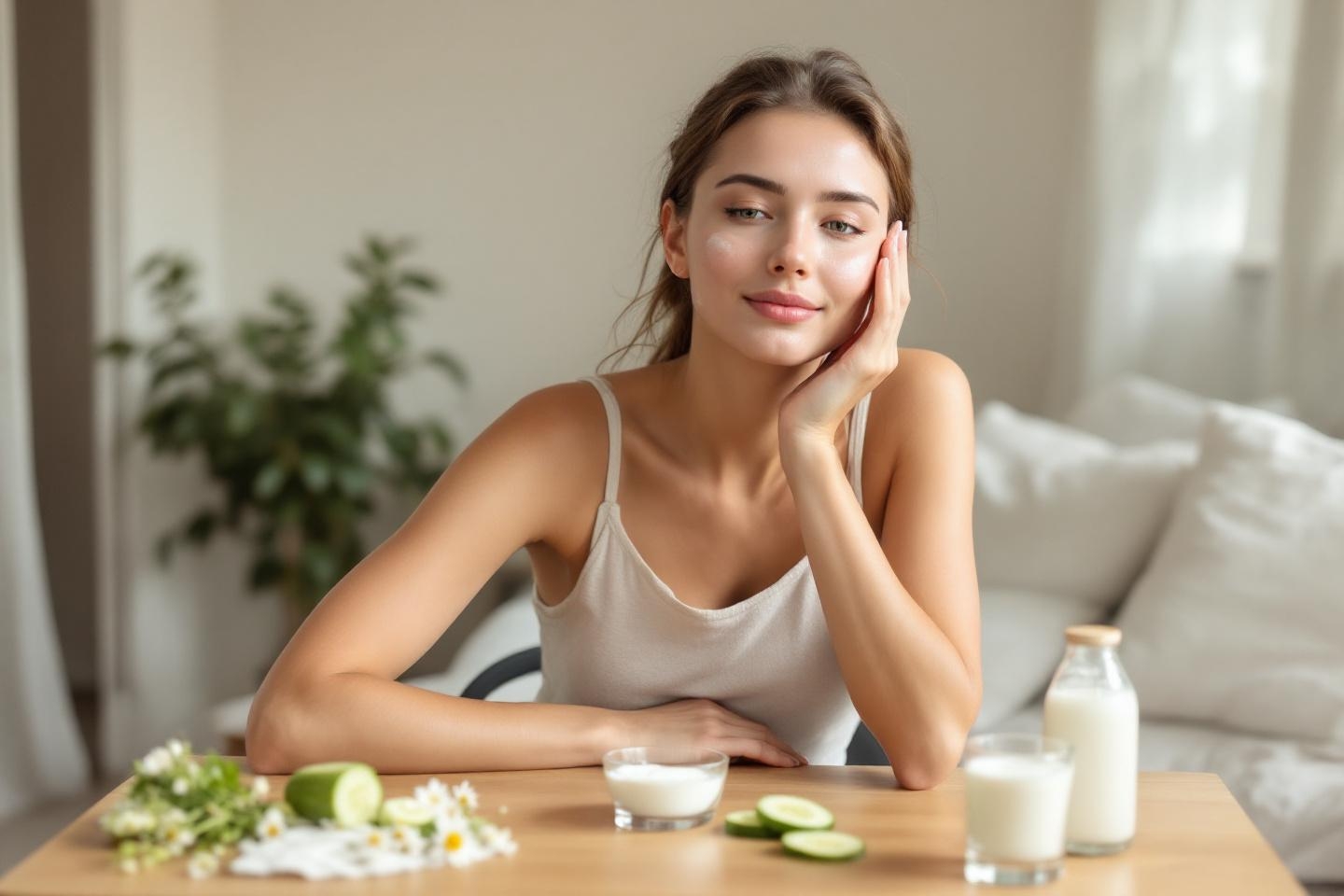 Stop aux rougeurs sur la peau ? Trois remèdes maison ultra doux à base de camomille, yaourt et concombre pour calmer en un clin d’œil sans chimie !