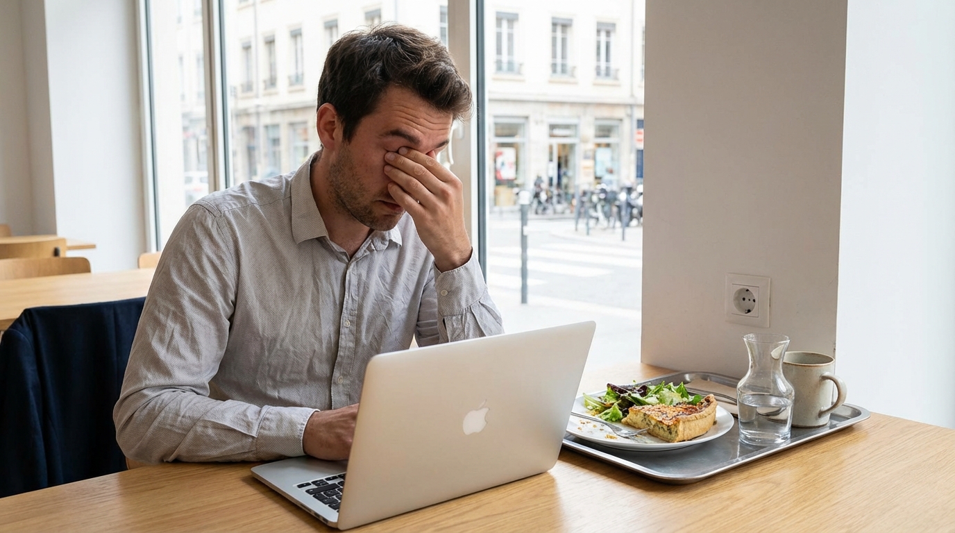 Vous perdez le fil chaque début d&rsquo;après-midi ? La vraie raison se cache dans votre plateau-repas