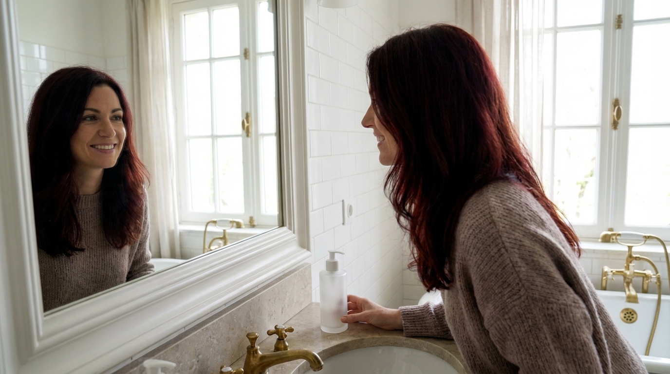 Depuis que j’ai découvert ce flacon venu du Japon, mes cheveux blancs disparaissent douche après douche